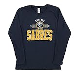 Buffalo Sabresソフトas a Grape Navy女性用長袖ティーシャツ