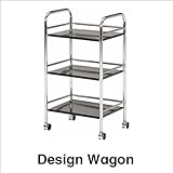 3段式マルチワゴン キャスター付きで移動に便利 ブラック