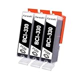 Karasaki BCI-331 BCI-330 互換インク キヤノン(canon)用 BCI-331/330 BCI-330PGBK ブラック 3個 対応機種:PIXUS TS8530 / TS8630 / TS8730 / TS8830【残量表示対応/個包装】