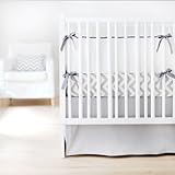 New Arrivals Sweet and Simple Crib Bedding Set, Gray, 3 Piece by New Arrivals