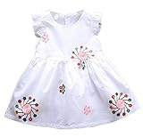 Ziweiba ベビー 夏 赤ちゃん ワンピース 袖なし ベストドレス 0-1才 (73, Aホワイト)