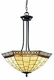 Z-Lite Z22-35P Prairie Garden Three Light Pendant, Metal Frame, Chestnut Bronze Finish and Multi Col