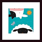 Printfinders Wall Decor by Yuko Lau, Farm Cow and Sheep [並行輸入品]