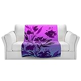 ブランケットウルトラソフトFuzzy 4サイズ！DIANOCHEデザインからby Julia Di Sano Pocketful PosiesピンクパープルホームDecor Unique Design