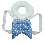 ZERONOWA ベビー ヘルメット クッション 室内 乳幼児用 天使 羽 保護枕 (ブルードット)