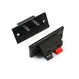 uxcell スピーカー端子　45x21mm　 2ポジション　ケーブルクリップ　ソケットプッシュ型　2個入り