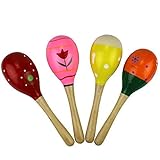 Kids Wooden Hammer Maracas Rattle Shakers Musical Educational Toys Party Favor 7.87" 1 Pack by COFFL