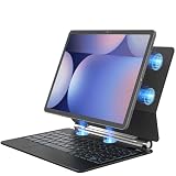 Foeytaody Samsung Galaxy Tab S10+ /S9+ /S9 FE+ /S8+ /S7+ /S7 FEケース キーボード付き 磁気フローティングカンチレバースタンド マルチタッチトラックパッドペンホルダー バックライト付きキーボード Galaxy Tab 12.4インチ用