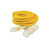ALEKO ECOI12G3O25FT Heavy Duty Extension Cord, Yellow [並行輸入品]