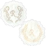 日本製 イニシャル {R} ガーゼ ハンドタオル ハンカチ 綿 １２０匁