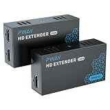 ZPTEK HDMIエクステンダーオーバーIP、500フィート/150m Cat5e/6経由、ギガビットイーサネットスイッチ経由の1対多伝送、フルHD 1080P@60Hzビデオ拡張。