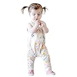Domybestベビー服　女の子　男の子　ロンパース　カバーオール　 ボディスーツ　オーバーオール　ジャンプスーツ　ノースリーブ　花柄　春　夏　幼児 赤ちゃん　普段着　お出かけ　旅行　ビーチ　海辺　 