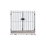 YKK ap　シャローネシリーズ　トラディシオン門扉7型　08-12　門柱・両開きセット 　カームブラック