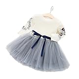 Pojour ベビー服 女の子ワンピース 春秋 子供ワンピース キッズ可愛い刺繍ニットスカート 女児プレゼント ガールズスカート お出かけ 通園 通学 出産祝い