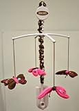 Butterflies pink/chocolate Musical Mobile by Bacati [並行輸入品]