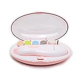 超静音電動ベビーレーベル ネイルケアキット アタッチメント6種類付き ベビー用 爪みがき ママにも使えるネイルケア