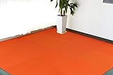 低臭 ジョイントマット カラー 12畳用 64枚組＋予備4枚 計68枚　大判60cm 厚み1cm EVA樹脂 弾力性 防音性 保温性 耐久性 (オレンジ)