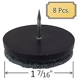 Large Felt nail-onスライダGlideパッド – エスプレッソ1 7 / 16 " 8 Pcs. LCG-FLTGLI-1.4375-BRN-8