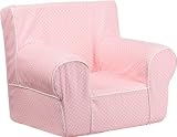 Small Light Pink Dot Kids Chair with White Piping [並行輸入品]