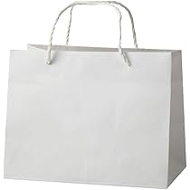Amazon | 紙袋 手提げ 日本製 白 マチ広 L-26 [10枚] 260Wx160Dx200H