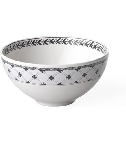 Villeroy & Boch Audun Ferme Soup/Cereal Bowl, 6.25 in, White/Gray