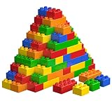 [高コスパ] HIUME 70ピース 5色 プラスチック ブロックセット 互換 3歳以上対象 [知育玩具]