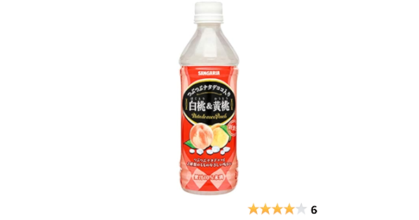 Amazon サンガリア つぶつぶナタデココ入り白桃 黄桃 500ml 24本 サンガリア 野菜ジュース フルーツジュース 通販