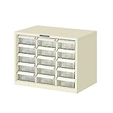 ホーザン(HOZAN) パーツキャビネット 部品ケース 引出しストッパー付 引出し15個 見出しカード、転倒防止用金具付 B-402