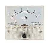 電流計，SODIAL(R)クラス2.5精度DC 0-5mAアナログパネルメーターアンペアメーター