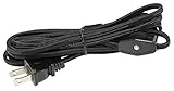 ilightingsupply 56 – 8830 – 50レーヨンCoveredランプコードSet withスイッチインストール、ブラックレーヨン