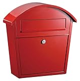 Qualarc WF-PM16-RD Ridgeline Wall Mount Steel Locking Mailbox, Red [並行輸入品]