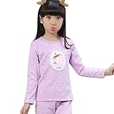 子供 ベビー 服 女の子 春秋冬 長袖パジャマ　ルームウエア 寝間着 上下2点セット 漫画 イチゴ 裏起毛 防寒 中学生 下着 パープル