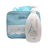 A-derma Primalba Gentle Cleansing Gel Body And Hair 500ml + Blue Necessaire [並行輸入品]