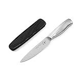 High Quality Signature Fine Edge Utility Knife with Sheath (4-1/2-Inch, Black)
