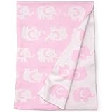 Elephant Blanket. Pink. 30x40 by Elegant Baby