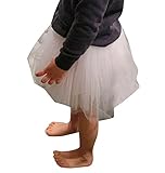 Plus Nao(プラスナオ) チュールスカート チュチュスカート ミニスカート ボトムス 子供服 女の子 女児 キッズ 小学生 ウエストゴム 無地 華 ホワイト 100