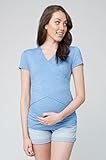 RIPE maternity マールエンブレースショートスリーブナーシングマタニティトップ サイズM プールブルー S6856 授乳対応