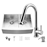 Vigo vg15133 33インチダブルBasin Farmhouseエプロンフロントキッチンシンクwith vg02003 St , 1.375 VG15133 1