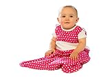 100% Cotton Pink Polka Dot Baby Sleeping Bag - 1 TOG - Medium (6-18 Months) by Sweet Baby Lilly