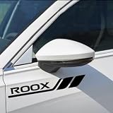 ルークス 車 ステッカー デカール シール ルークス B40系などの車種に適用 防水ステッカー サイド ドレスアップ 左右1枚ずつ おしゃれ 耐熱 反射 (ROOX,ブラック)
