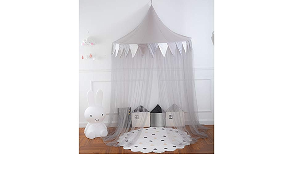 Amazon Co Jp プリンセス ベビー ベッド キャノピー 子供用読書キャノピー 半月 吊り下げ 蚊帳 ベビーベッド ゆりかご 装飾 寝室 キャノピー ピンク グレー 98 X 59 Inches グレー Gdtent1003 Grey ベビー マタニティ