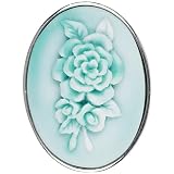 Snap In Style Formal Snap 1/Pkg-Large Teal Flower Cameo [並行輸入品]