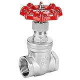 Akozonグローブバルブ DN25ステンレス製ゲートバルブ BSPP G1ロータリーゲートバルブ 水と油用