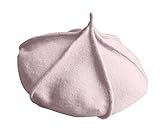 Plus Nao(プラスナオ) 子供用 大人用 ベレー帽 とんがりベレー帽 ベレーキャップ シンプル 無地 ウール 秋冬 男女兼用 マニッシュ キッズ 大人用 ピンク