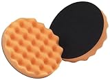 3M Finesse-it Buffing Pad 02362B, Hook-and-Loop, 5-1/4 Diameter, Orange Foam - Black Loop (Pack of 1
