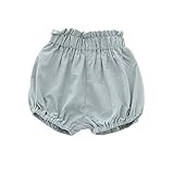 エルフ ベビー(Fairy Baby) ベビーかぼちゃパンツ ショートパンツ 無地 コットン 男の子 女の子 size 120 (ブルー)