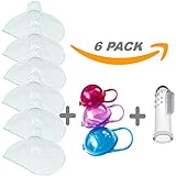 Momma Bear Essentials 6 Premium Nipple Shields, 3 Cases & FREE Baby Toothbrush - Best For Poor Latch