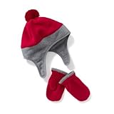 オールドネイビー OLD NAVY/ パフォーマンスフリースハット&ミトンセット ロビーレッド 小物 S(12～24ヶ月)【並行輸入】