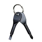 My Vision どこでも ドライバー ２本セット キーホルダー型 ミニドライバー 工具 (ブラック) MV-DKDMDORA-BK