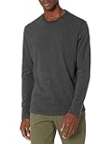 [Amazon Essentials] Tシャツ スリムフィット 長袖 メンズ ヘザーチャコール M